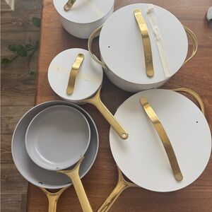 White and Gold CARAWAY Cookware Set